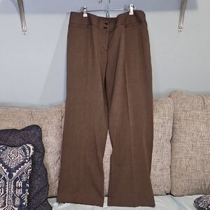 Apt. 9 Women's Brown Dress Pants - Wide Straight Leg